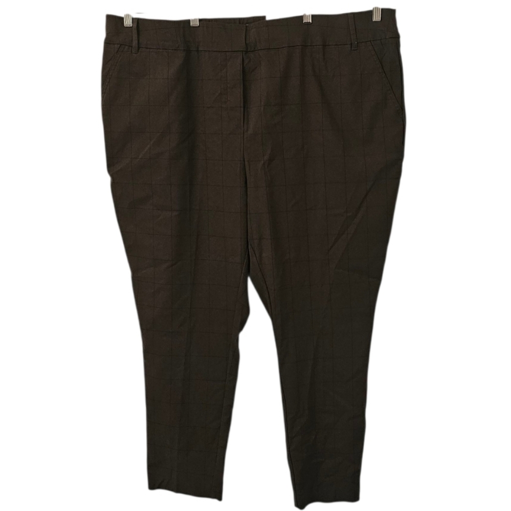 Windowpane Khaki Penningtons Women's Savvy-Fit Skinny Leg Pants